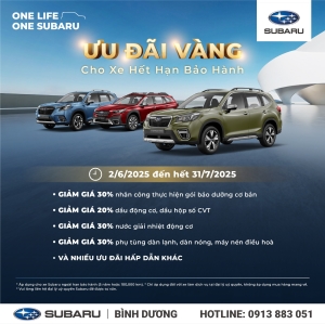 ƯU ĐÃI VÀNG CHO XE SUBARU HẾT HẠN BẢO HÀNH